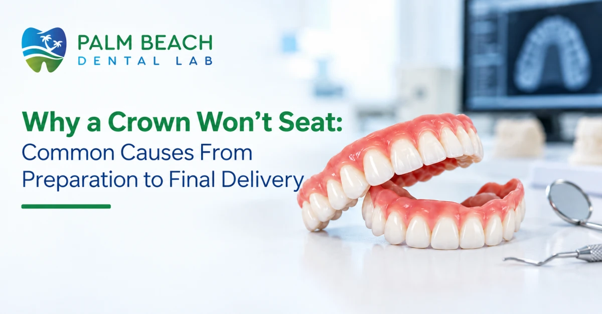 Why a Crown Won’t Seat: Common Causes From Preparation to Final Delivery